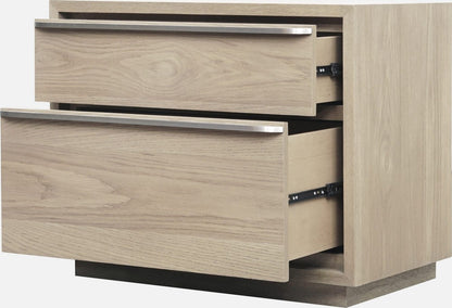 Modus Furniture - One Coastal Modern Two Drawer USB-Charging Nightstand in Bisque - JVLH81 view 3