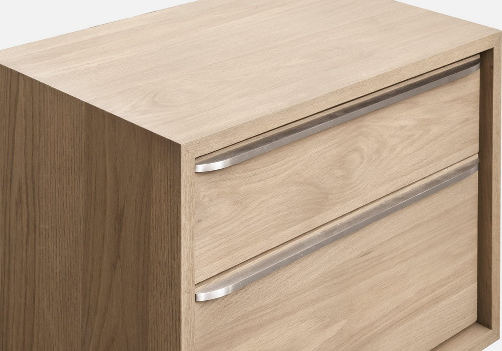 Modus Furniture - One Coastal Modern Two Drawer USB-Charging Nightstand in Bisque - JVLH81 view 5