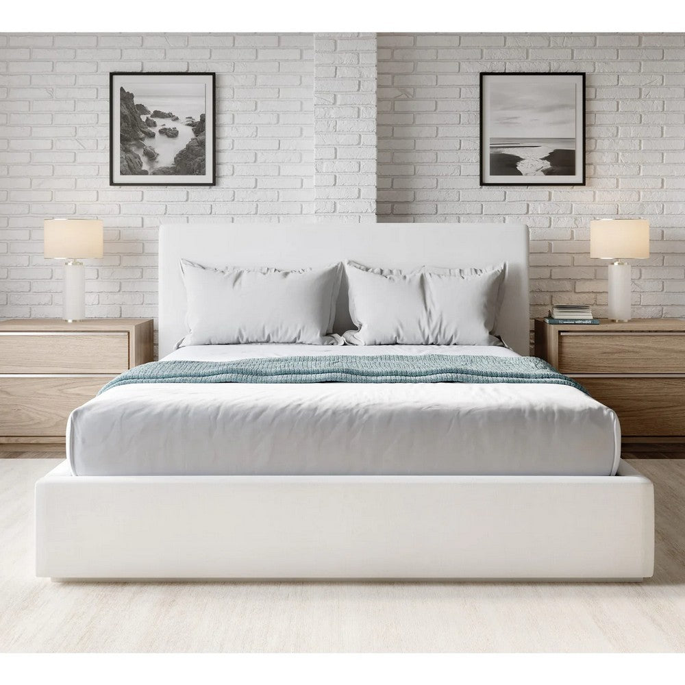 Modus Furniture - One Full-size Upholstered Footboard Storage Bed in Pearl - JVHKJ4 view 5