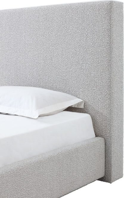 Modus Furniture - One King-size Upholstered Platform Bed in Cotton Ball Boucle - JVNBH7 view 4
