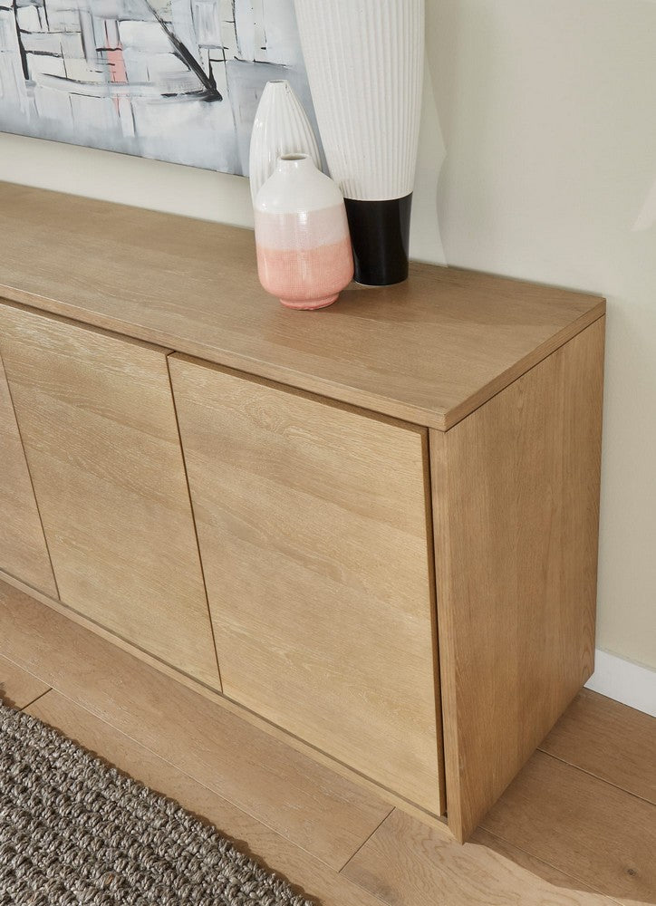 Modus Furniture - One Modern Coastal Four Door Sideboard in White Oak - JVLH79G view 4