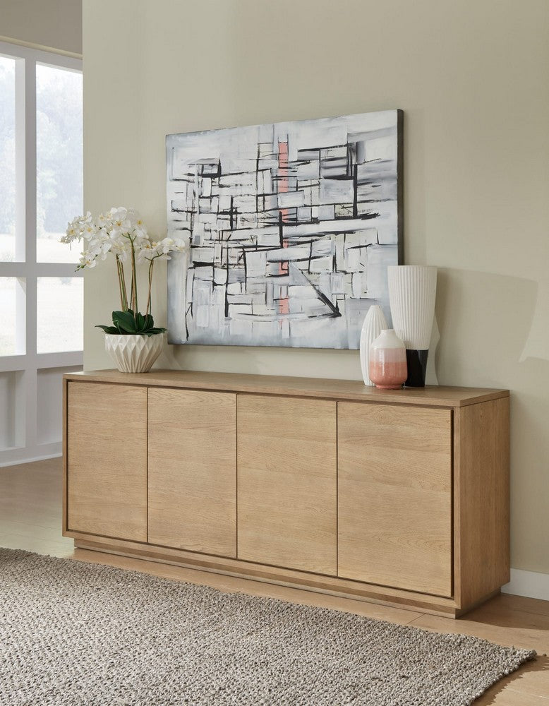 Modus Furniture - One Modern Coastal Four Door Sideboard in White Oak - JVLH79G view 5