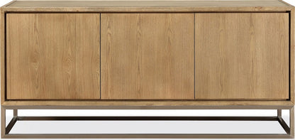 Modus Furniture - One Modern Coastal Metal Base Sideboard in White Oak and Brushed Stainless Steel - JVLH78G view 2