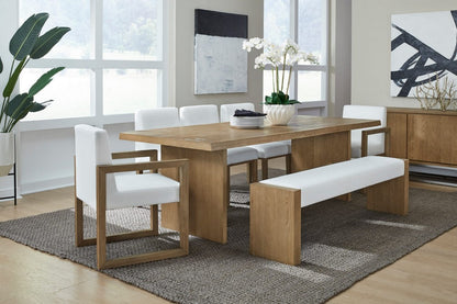 Modus Furniture - One Modern Coastal Metal Base Sideboard in White Oak and Brushed Stainless Steel - JVLH78G view 6