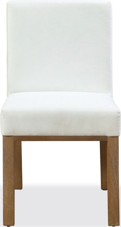 Modus Furniture - One Modern Coastal Upholstered Dining Side Chair in White Pearl and Bisque - JVLH63_1 view 2
