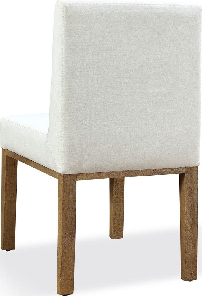 Modus Furniture - One Modern Coastal Upholstered Dining Side Chair in White Pearl and Bisque - JVLH63_1 view 4