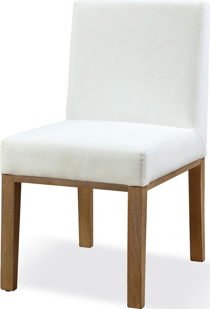 Modus Furniture - One Modern Coastal Upholstered Dining Side Chair in White Pearl and Bisque Set of 2 - JVLH63_2 view 1