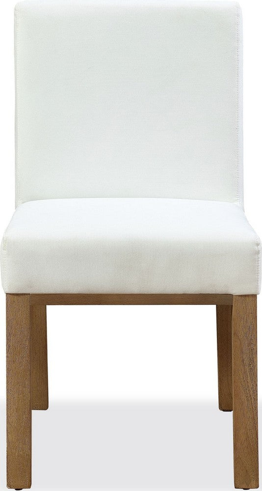 Modus Furniture - One Modern Coastal Upholstered Dining Side Chair in White Pearl and Bisque Set of 2 - JVLH63_2 view 2