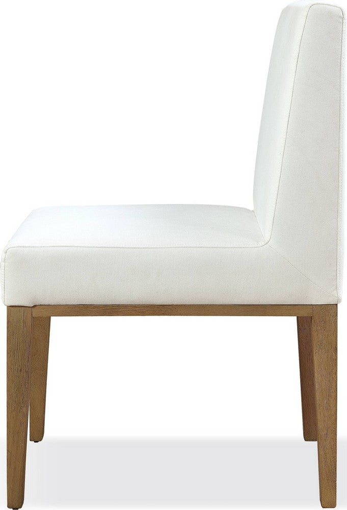 Modus Furniture - One Modern Coastal Upholstered Dining Side Chair in White Pearl and Bisque Set of 2 - JVLH63_2 view 3