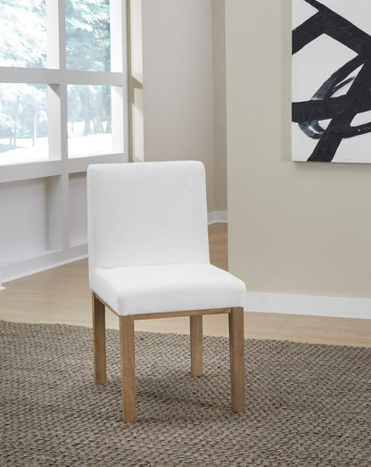 Modus Furniture - One Modern Coastal Upholstered Dining Side Chair in White Pearl and Bisque Set of 2 - JVLH63_2 view 5
