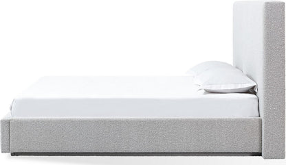 Modus Furniture - One Queen-size Upholstered Platform Bed in Cotton Ball Boucle - JVNBH5 view 3