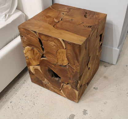 Modus Furniture - One Teak Slice Square End Table in Warm Teak - JVHS22S view 2
