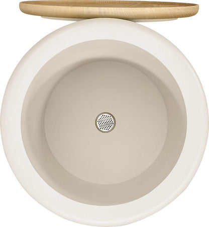 Modus Furniture - Oskar Lift Top Round End Table in Barley - QVUG22 view 2