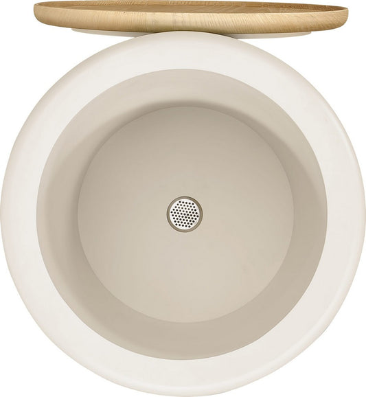 Modus Furniture - Oskar Lift Top Round End Table in Barley - QVUG22 view 2