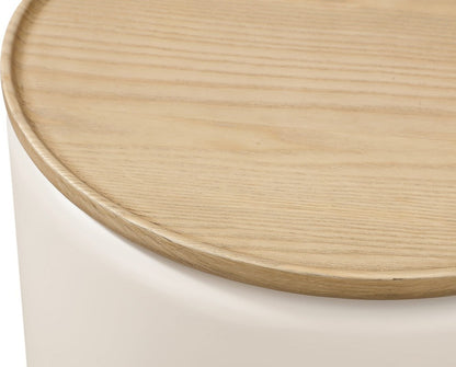 Modus Furniture - Oskar Lift Top Round End Table in Barley - QVUG22 view 4
