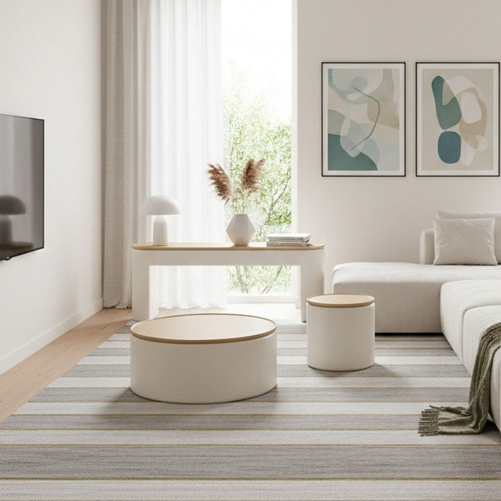 Modus Furniture - Oskar Lift Top Round End Table in Barley - QVUG22 view 6