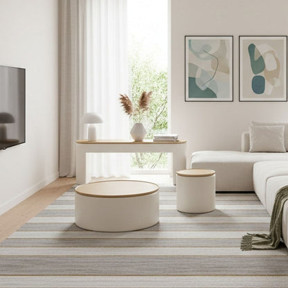 Modus Furniture - Oskar Lift Top Round End Table in Barley - QVUG22 view 6