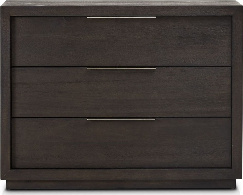 Modus Furniture - Oxford 3 Drawer Nightstand in Basalt Grey (2024) - AZU584BA view 2