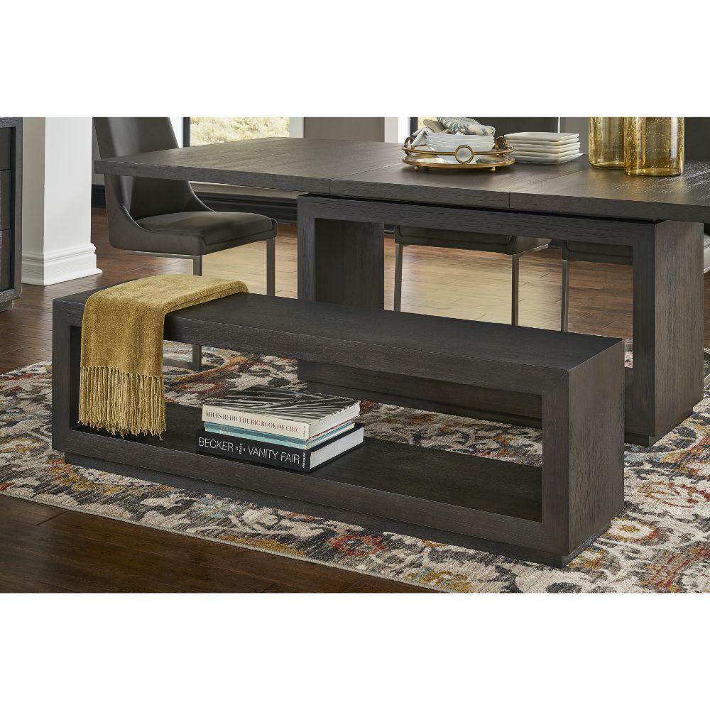 Modus Furniture - Oxford Dining Bench in Basalt Grey - AZU565 veiw 2