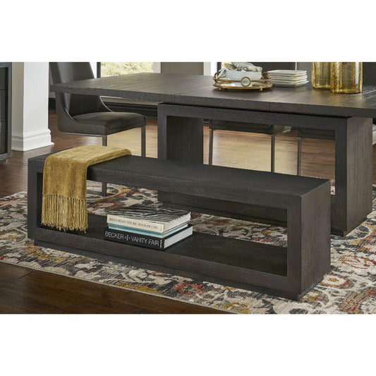 Modus Furniture - Oxford Dining Bench in Basalt Grey - AZU565 veiw 2