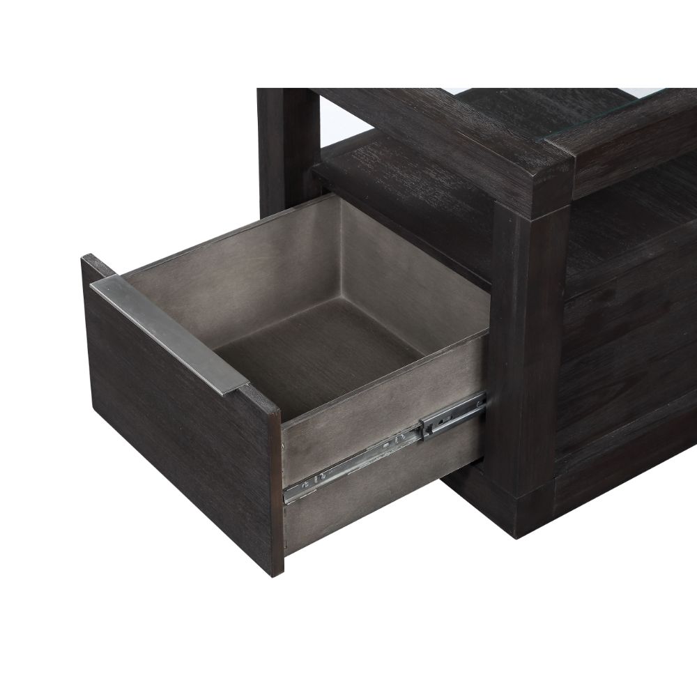 Modus Furniture - Oxford One Drawer End Table in Basalt Grey - AZU522 veiw 3