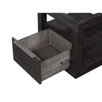 Modus Furniture - Oxford One Drawer End Table in Basalt Grey - AZU522 veiw 3