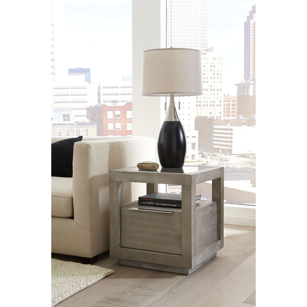 Modus Furniture - Oxford One-Drawer End Table in Mineral - AZBX22 view 1