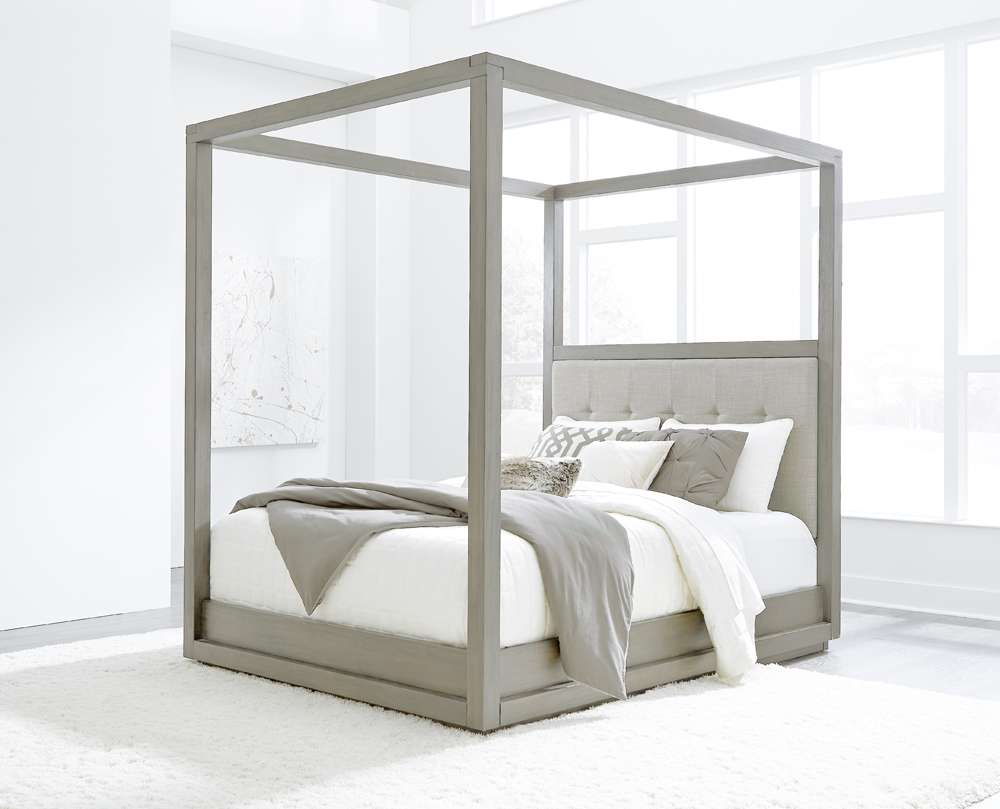 Modus Furniture - Oxford Queen Canopy Bed in Mineral - AZBXH5 veiw 1