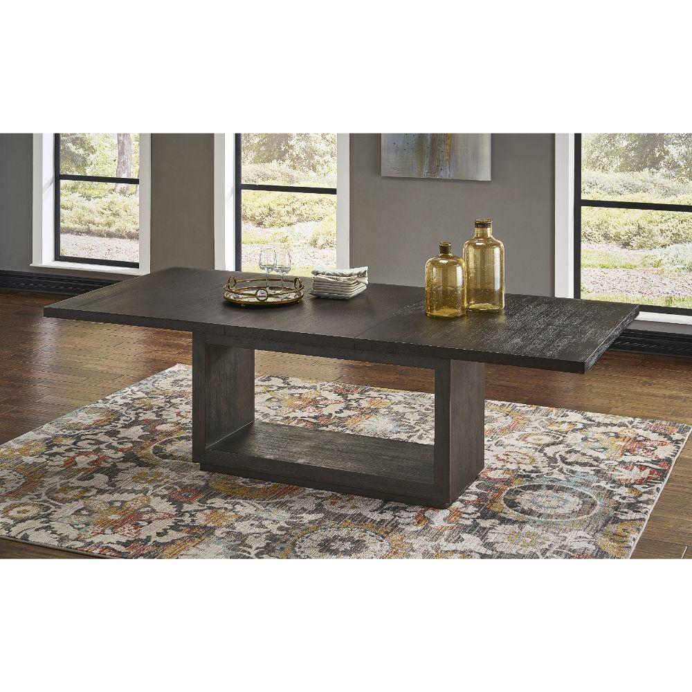 Modus Furniture - Oxford Rectangular Dining Table in Basalt Grey - AZU561 veiw 2
