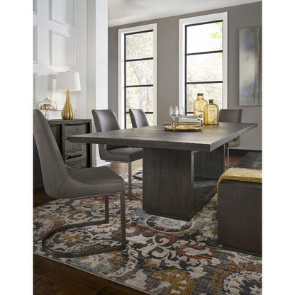 Modus Furniture - Oxford Rectangular Dining Table in Basalt Grey - AZU561 veiw 3