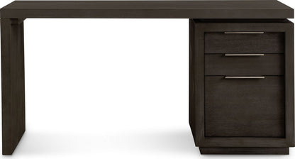 Modus Furniture - Oxford Single Pedestal Desk in Basalt Grey - AZU512 view 1