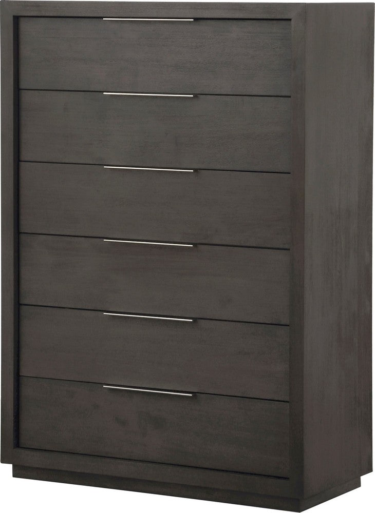 Modus Furniture - Oxford Six Drawer Chest in Basalt Grey (2024) - AZU584A view 1