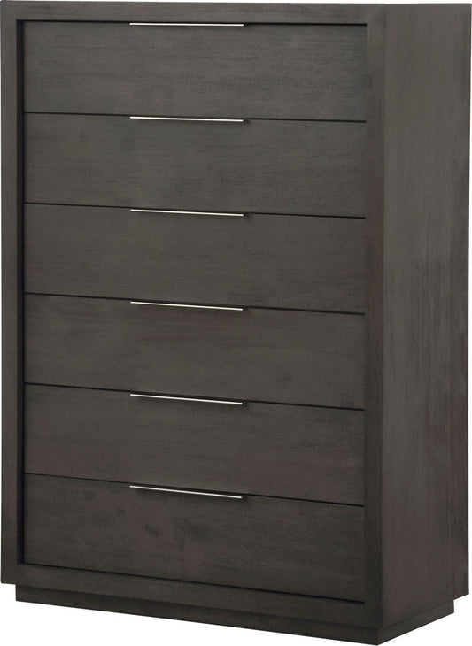 Modus Furniture - Oxford Six Drawer Chest in Basalt Grey (2024) - AZU584A view 1