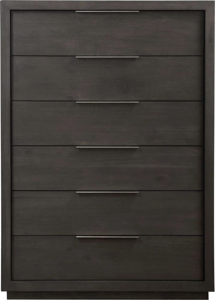 Modus Furniture - Oxford Six Drawer Chest in Basalt Grey (2024) - AZU584A view 2