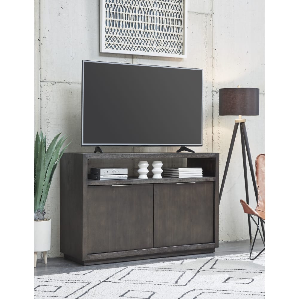 Modus Furniture - Oxford Solid Wood 54in Media Console in Graphite - AZU5265 view 1