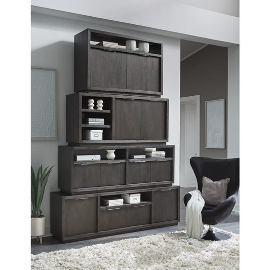 Modus Furniture - Oxford Solid Wood 74in Media Console in Graphite - AZU5267 view 2