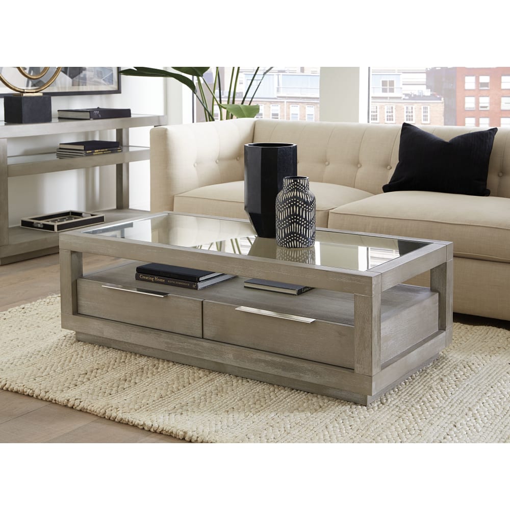 Modus Furniture - Oxford Two-Drawer Coffee Table in Mineral - AZBX21 view 1