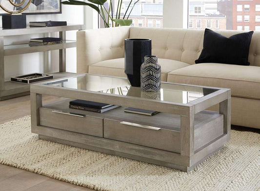 Modus Furniture - Oxford Two-Drawer Coffee Table in Mineral - AZBX21 veiw 1