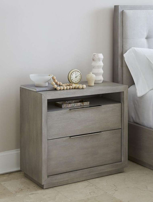 Modus Furniture - Oxford Two-Drawer Nightstand in Mineral - AZBX81 veiw 1