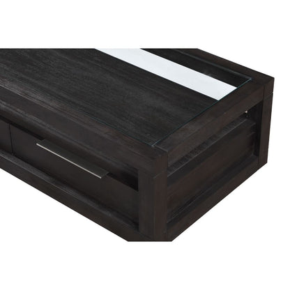 Modus Furniture - Oxford Two Drawer Rectangular Coffee Table in Basalt Grey - AZU521 veiw 3