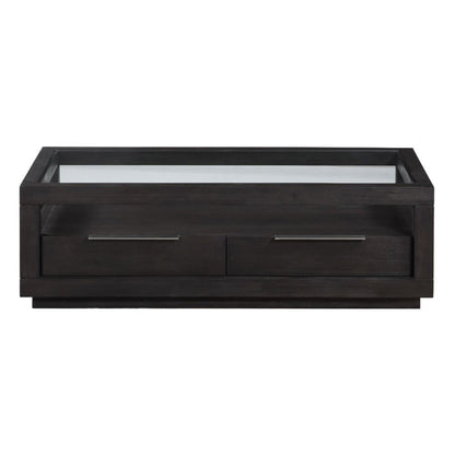 Modus Furniture - Oxford Two Drawer Rectangular Coffee Table in Basalt Grey - AZU521 veiw 4