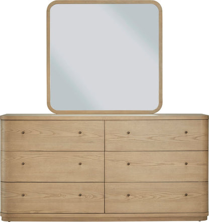 Modus Furniture - Penny Beveled Glass Wall or Dresser Mirror in Buff Cream - QXUL83 view 4