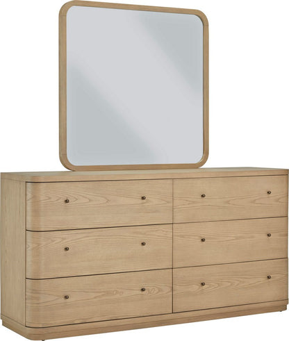 Modus Furniture - Penny Beveled Glass Wall or Dresser Mirror in Buff Cream - QXUL83 view 5