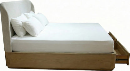 Modus Furniture - Penny CK Strg Bed - Buff Cream - QXULJ6 view 3
