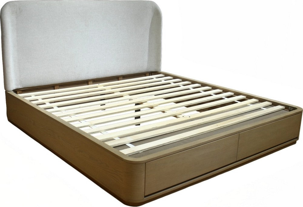 Modus Furniture - Penny CK Strg Bed - Buff Cream - QXULJ6 view 4