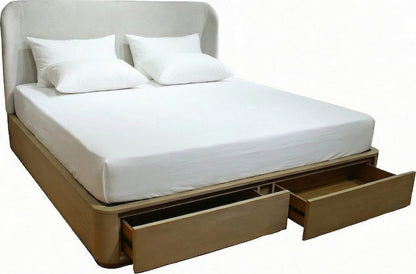Modus Furniture - Penny FL Strg Bed - Buff Cream - QXULJ4 view 4