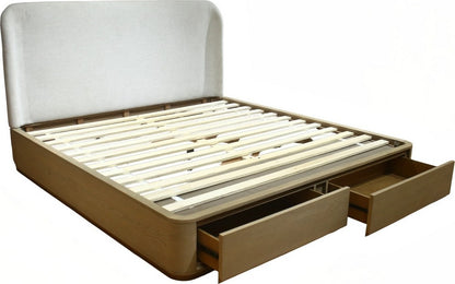 Modus Furniture - Penny FL Strg Bed - Buff Cream - QXULJ4 view 7