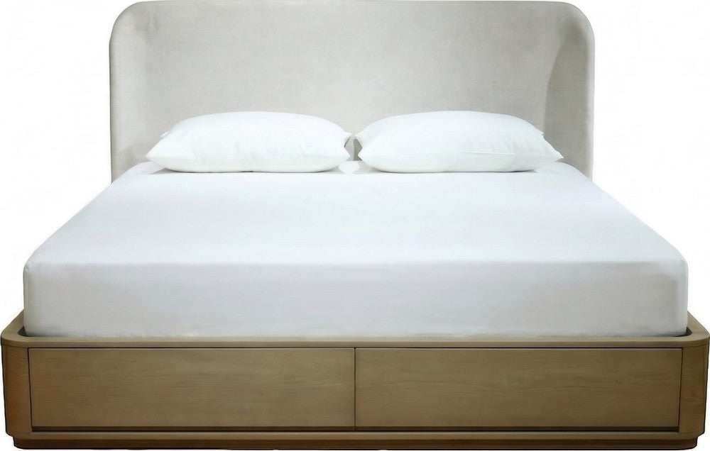 Modus Furniture - Penny KG Strg Bed - Buff Cream - QXULJ7 view 2