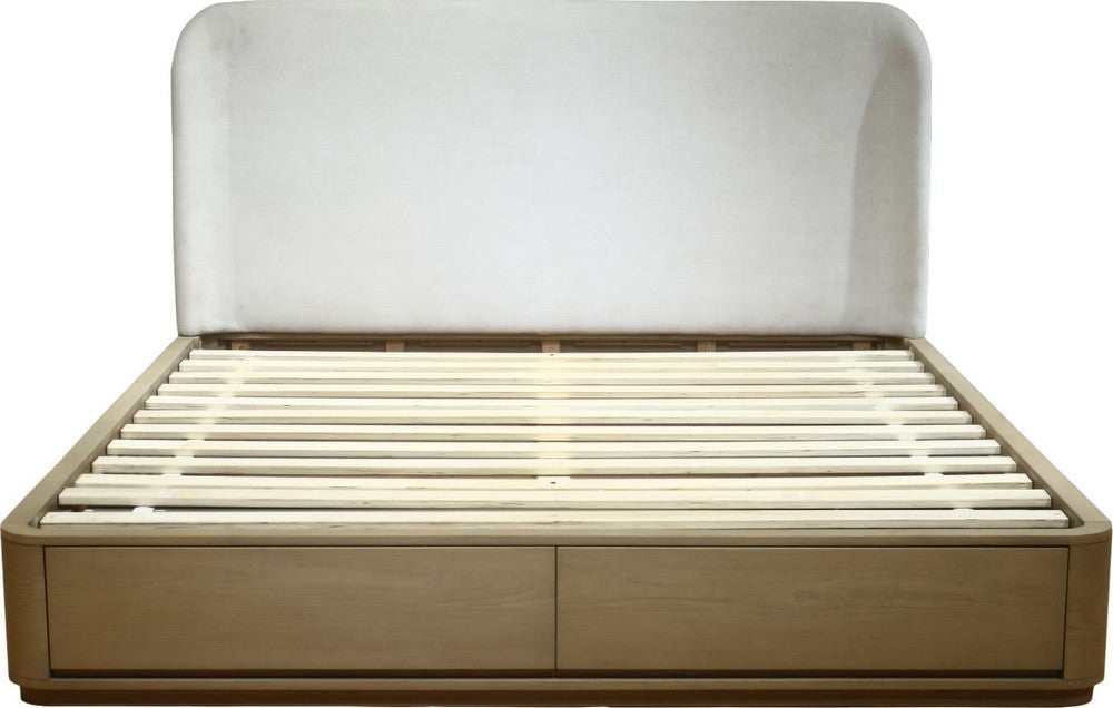 Modus Furniture - Penny QN Strg Bed - Buff Cream - QXULJ5 view 5