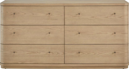 Modus Furniture - Penny Six Drawer White Ash Dresser in Buff Cream  - QXUL82 view 2